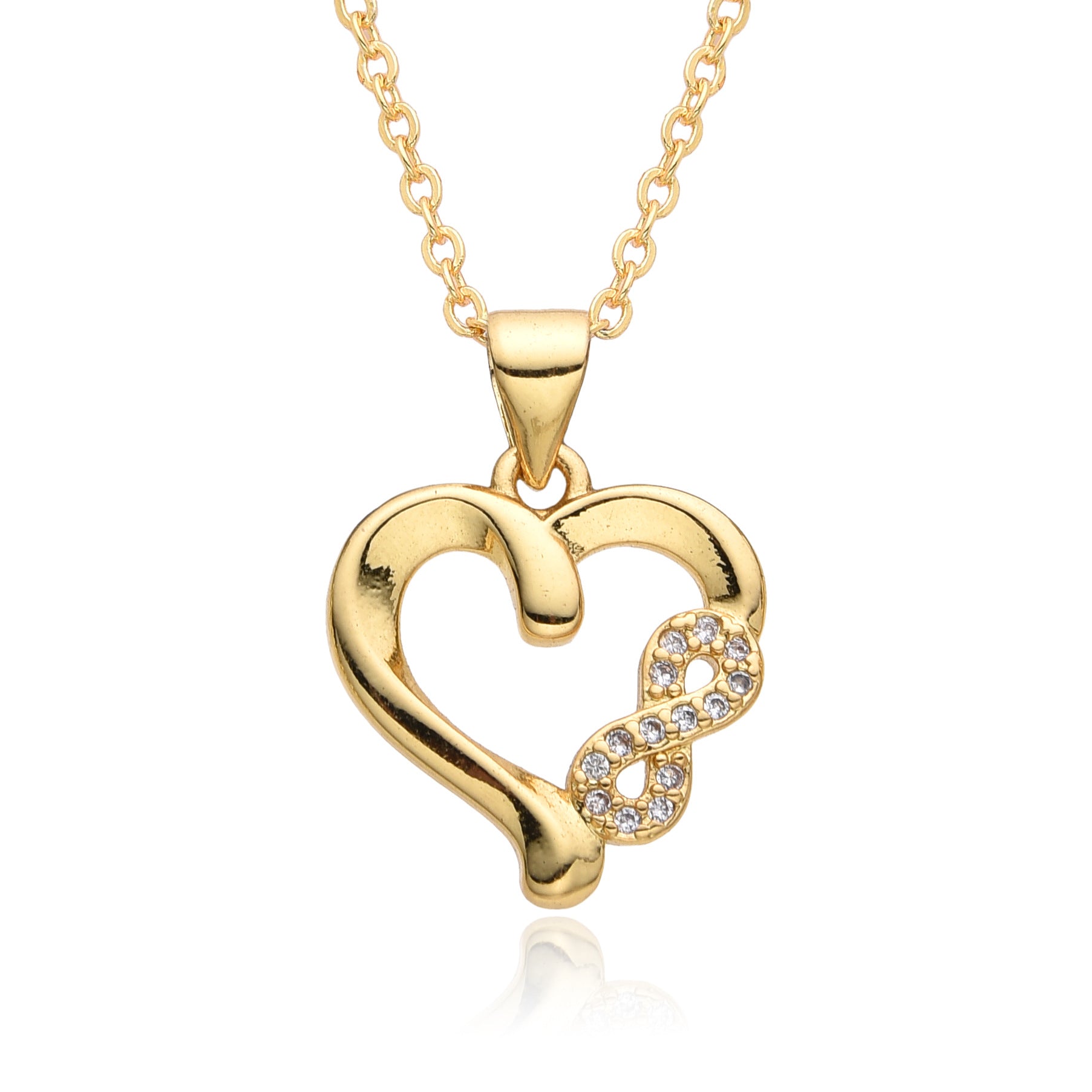 Wholesale Valentine's Day Love Microset Necklace Clavicle Chain